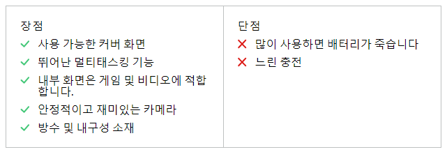 휴대폰 성능 비교